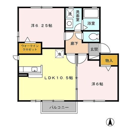 ロワールＢの物件間取画像